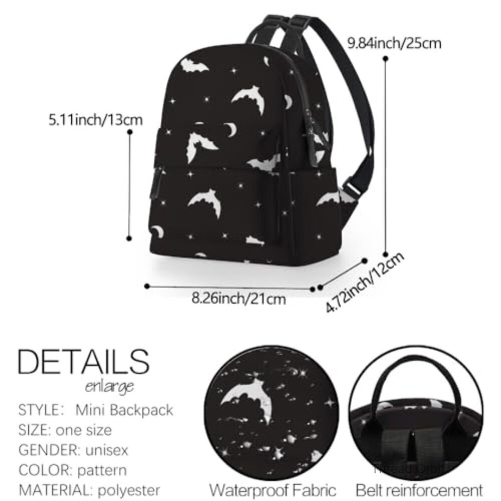 Mini Backpack Purse With Multi Pockets, Water-Res… - image 2